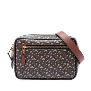 Pre-Loved Burberry TB Monogram E-Canvas Camera Bag